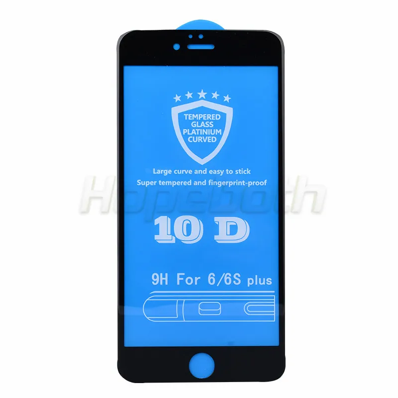 100 шт 10D изогнутый для Apple iPhone XR/XS MAX/8 plus/6/6 S PLUS/7 PLUS/X 10D полностью покрытый протектор из закаленного стекла