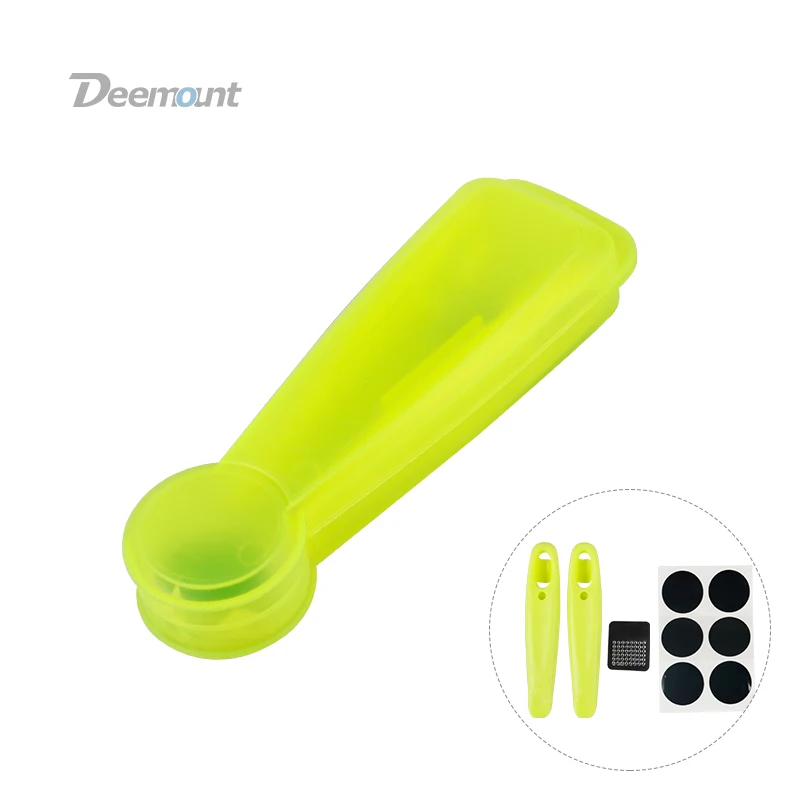 

Deemount Bicycle Tire Repair Kit W/ Crow Bars Glue Free Pads Scrub Pad Cycle Tube Puncture Prick Service Patch Flat Tire Tool