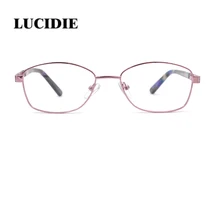 Lucidie Women latest fashion eyeglasses personality classic pink clear elegant glasses frame