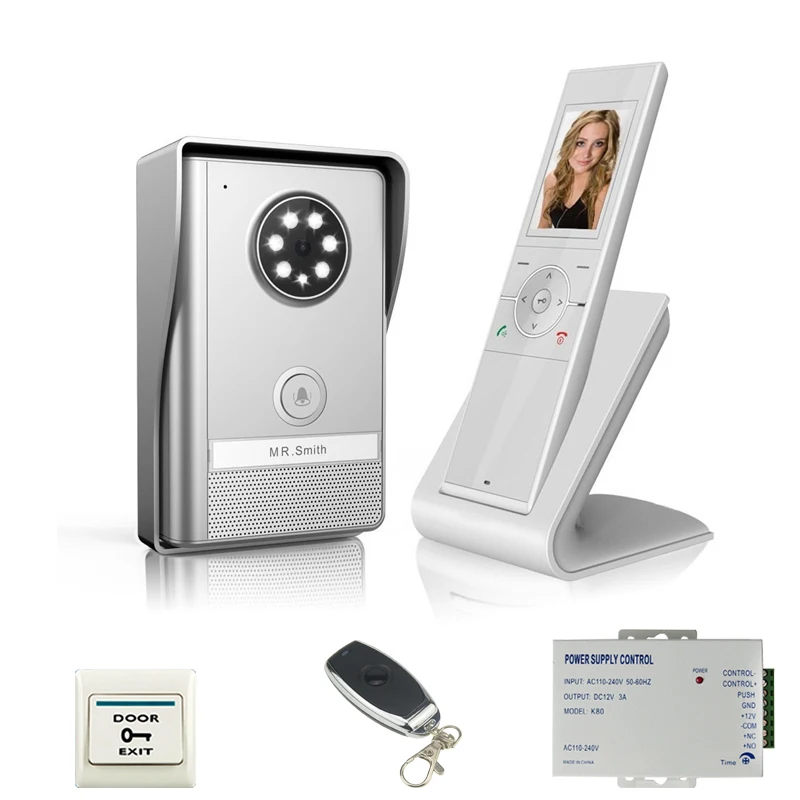 

JERUAN Doorbell Intercom Doorphone Wireless Video Door Phone with memory image Station Outdoor Night Vision function IP55
