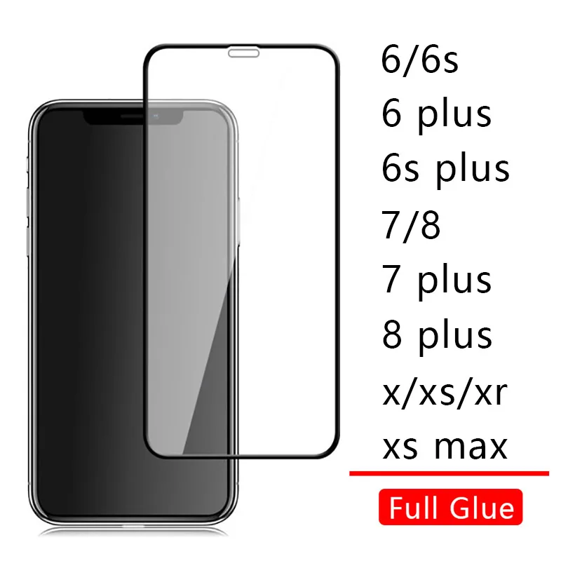 

Case On The For Iphone 6 S 6s 7 8 Plus X R S Xr Xs Max Cover Full Glue Tempered Glass For Apple I Phone 6plus 6splus 7plus 8plus