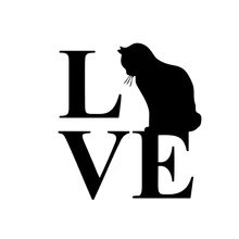 AMOR Adesivo de Parede Gato Corrida Reflexivo Etiqueta Do Carro Adesivos de Carro Janela Lateral Comprimento 14.5 centímetros