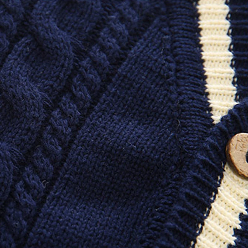 Хлопковый свитер; модная детская одежда; свитер на пуговицах для мальчиков; коллекция года; кардиган из двух частей; свитер; детская одежда; высокое качество
