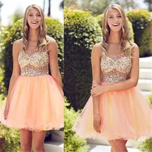 Schöne Kurze Brautkleider Crepe Ballkleid One-Shoulder Brautkleider Ärmel Über Perlen Prom Kleider 2016