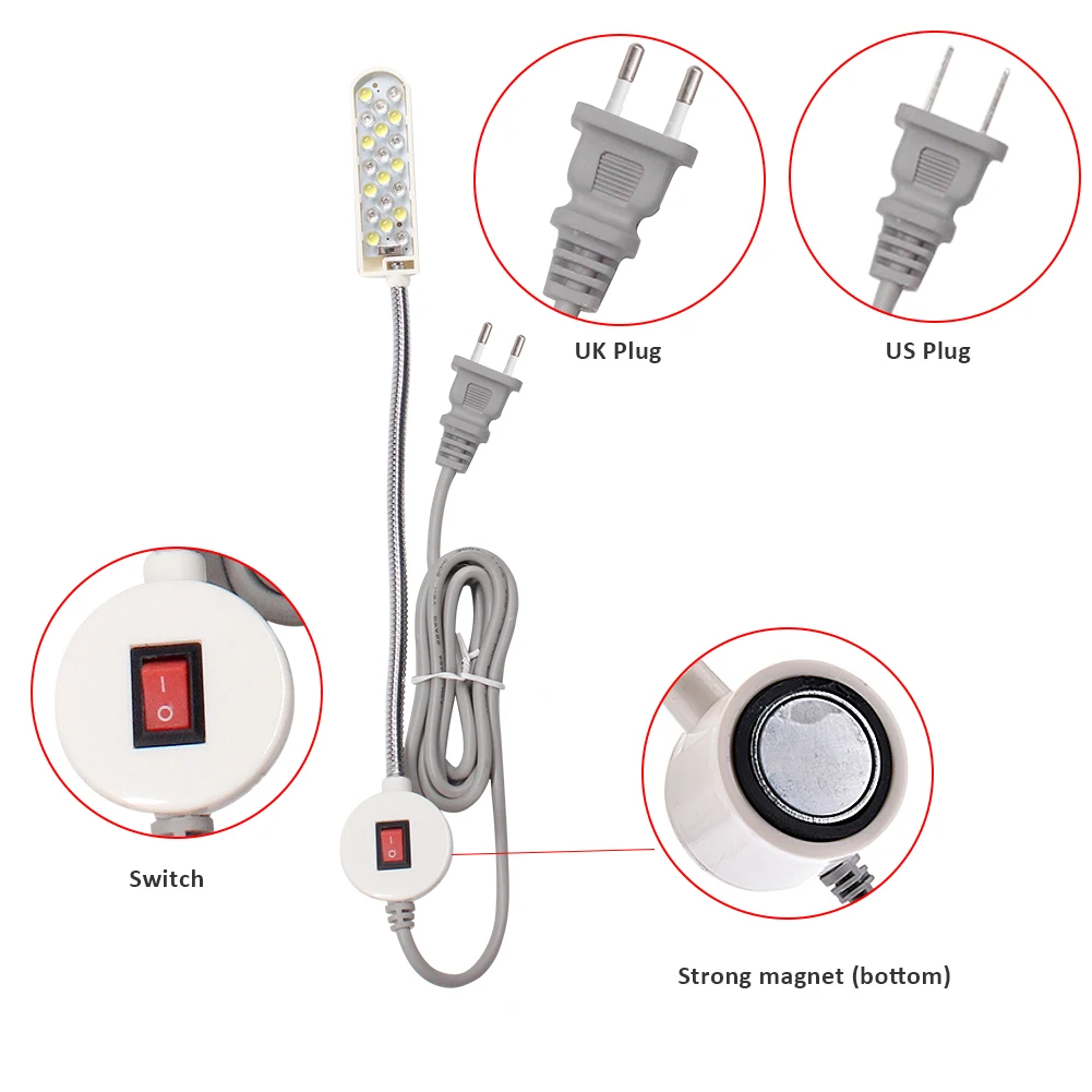 Новое поступление Швейные машины одежда свет 20 фонари бытовой светодио дный свет студент лампы Лидер продаж