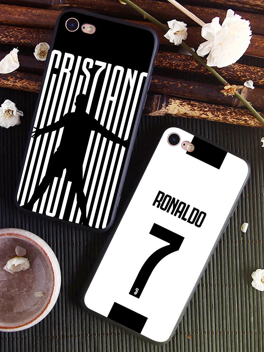 

DK Juventus Cristiano phone case For Samsung s8 s9plus S6 S7Edge S5 Black Sotf TPU Cover For iPhone 6 6s 7 8plus 5 X XS XR XSMax