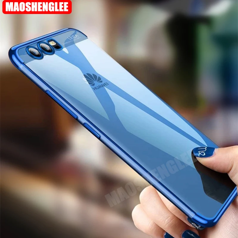 Plating Transparent Case For Huawei P10 Plus Silicone Soft TPU Cover case Luxury Phone Shell Back cover | Мобильные телефоны и