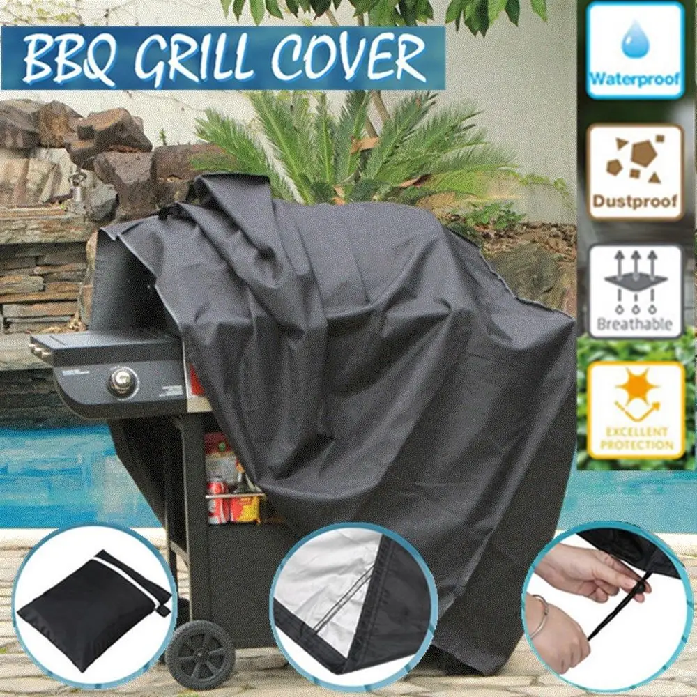 Waterproof BBQ Grill Barbeque Cover Outdoor Rain Grill Barbacoa Anti Dust Protector For Gas