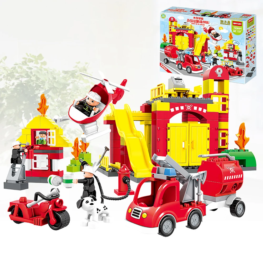 112 шт. совместимые Legoe Duploe строительные блоки игрушки для детей детские подарки