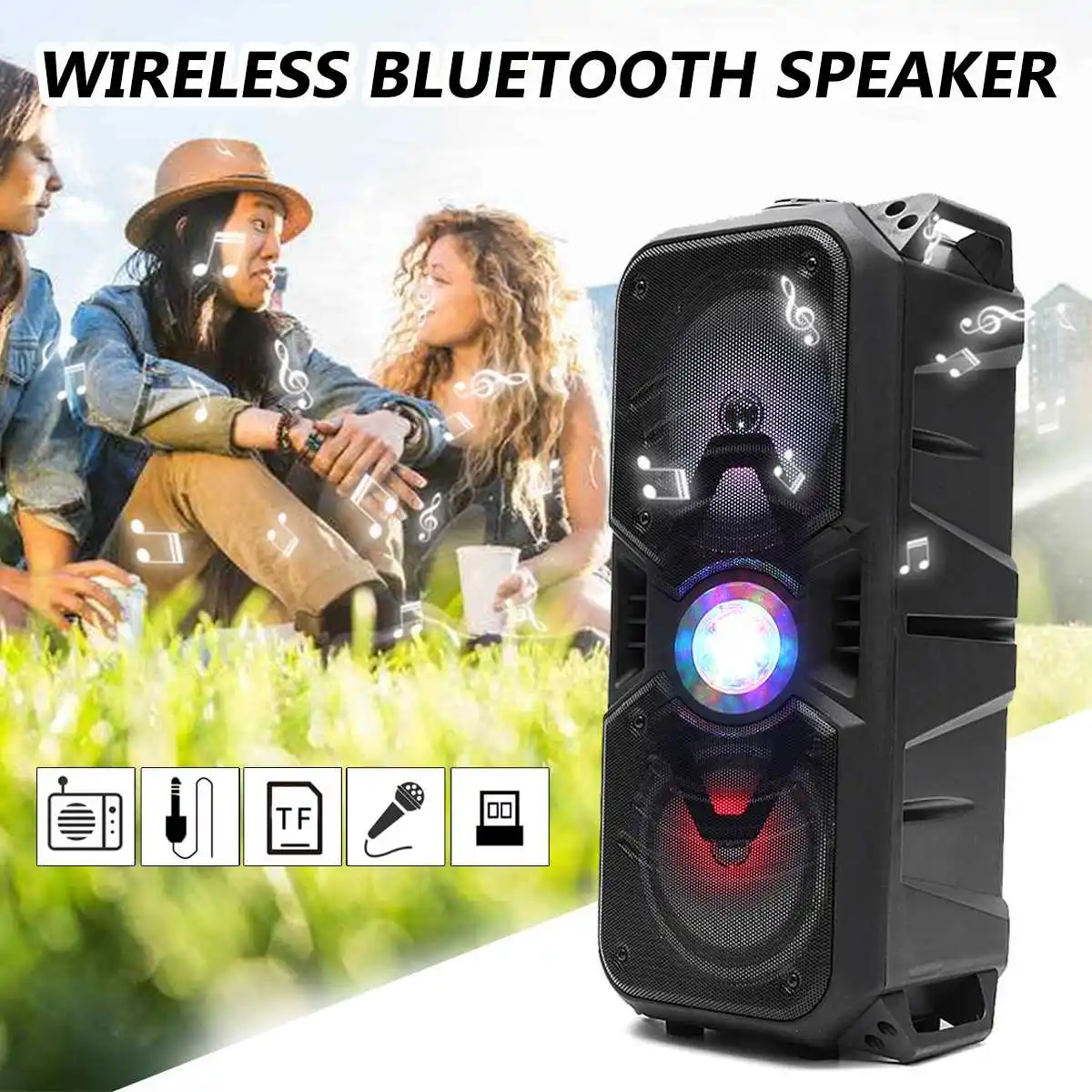 

Portable bluetooth Speakers Wireless Loudspeaker Sound Music bluetooth Version V2.1 Speaker With Microphone And Remote Control