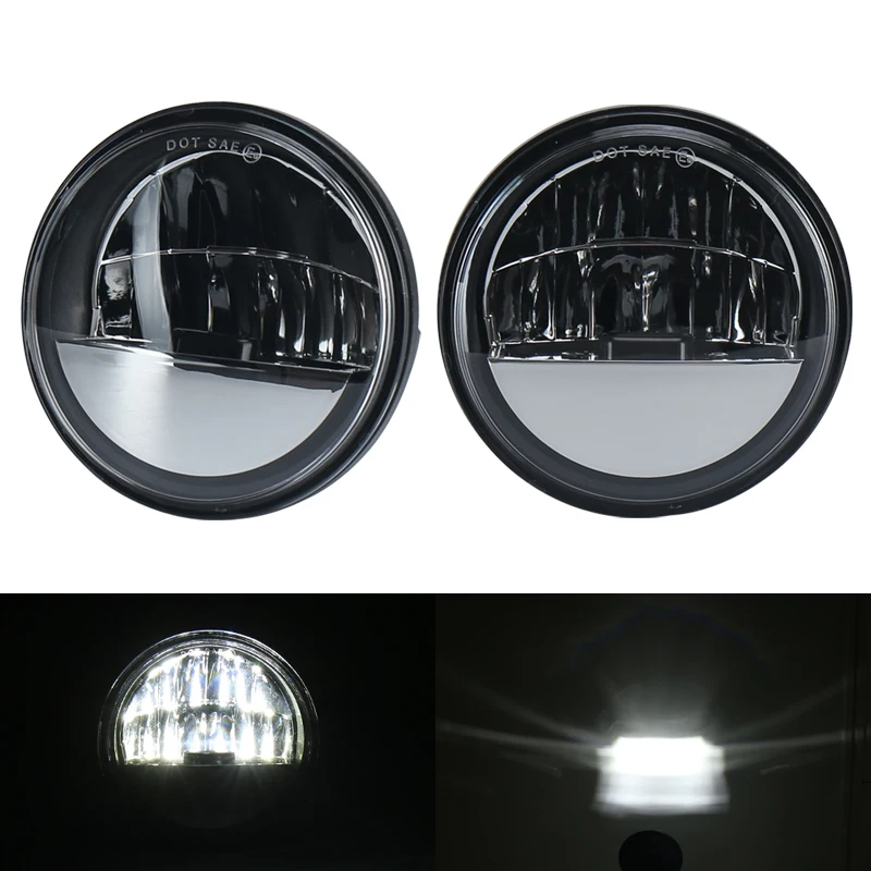 4.5 Inch 15W Reflector LED Fog Light headlight White For Halo Passing