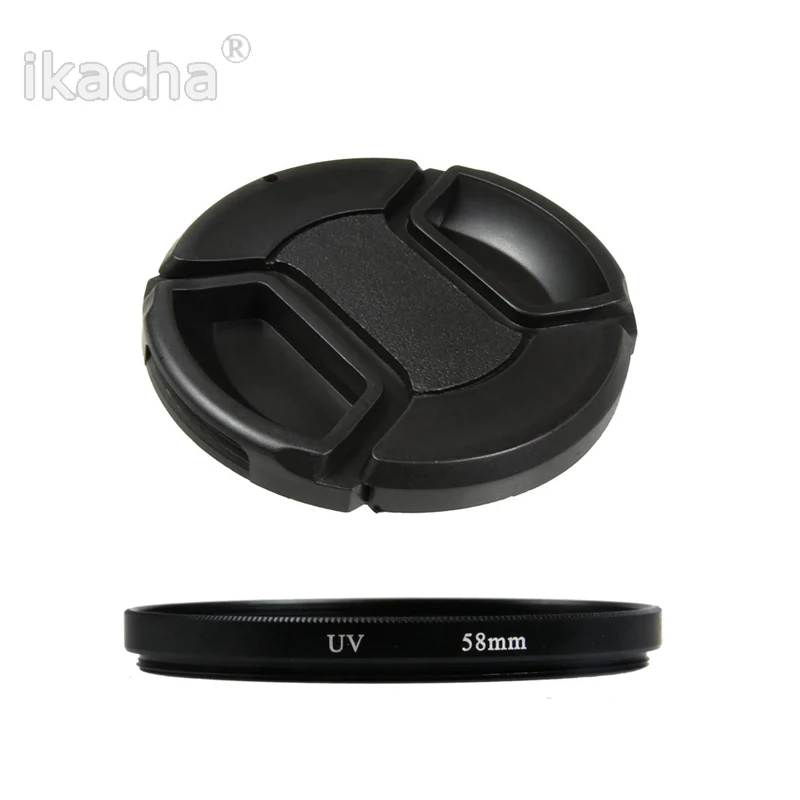 49/52/55/58/62/67/72/77/82mm Ultra-Violet UV Filter+Lens Cap Lens Protector Cover For Canon Nikon Sony Pentax Fuji SLR Camera