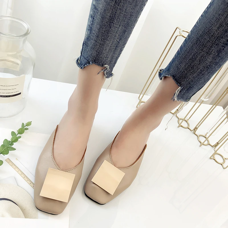 Summer Sandals Elegant Leather Mules Women Mules Shoes Ladies Slippers Low Heels Outdoor Slippers Slides Chaussures Femme