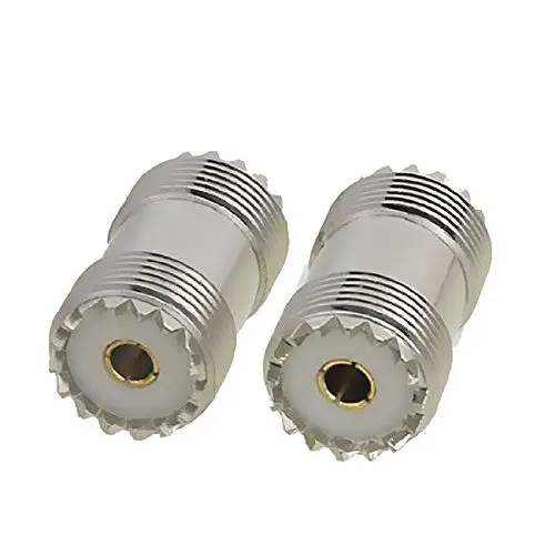

2-Pack PL-259 UHF Female to UHF Female Coax Cable Adapter S0-239 UHF Double Female Connector Plug