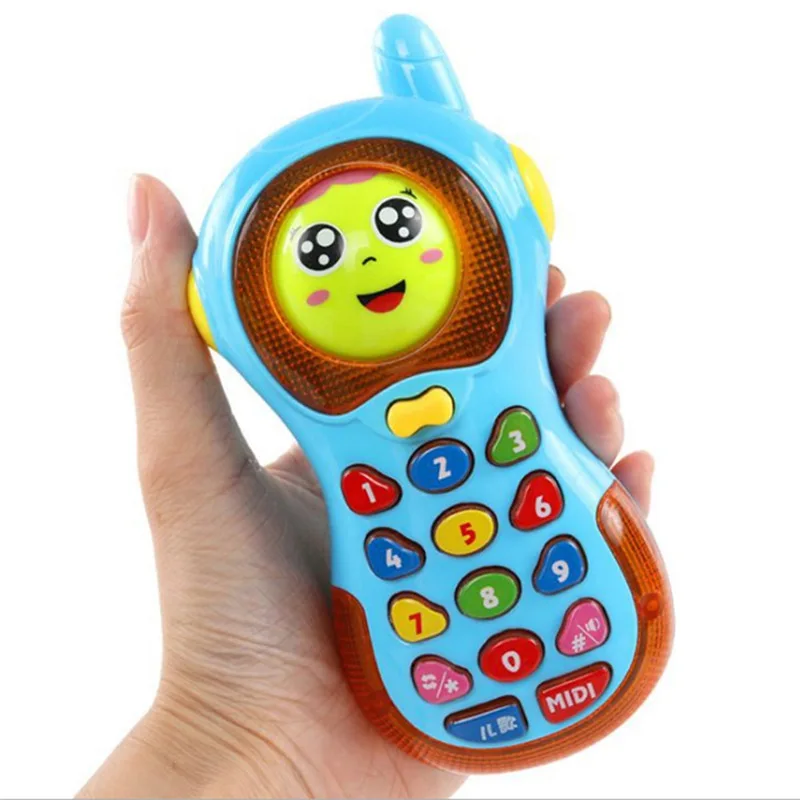 Многофункциональный Умный изменение лица ребенка игрушка телефон музыка освещение мобильного телефона раннего детства дети играют