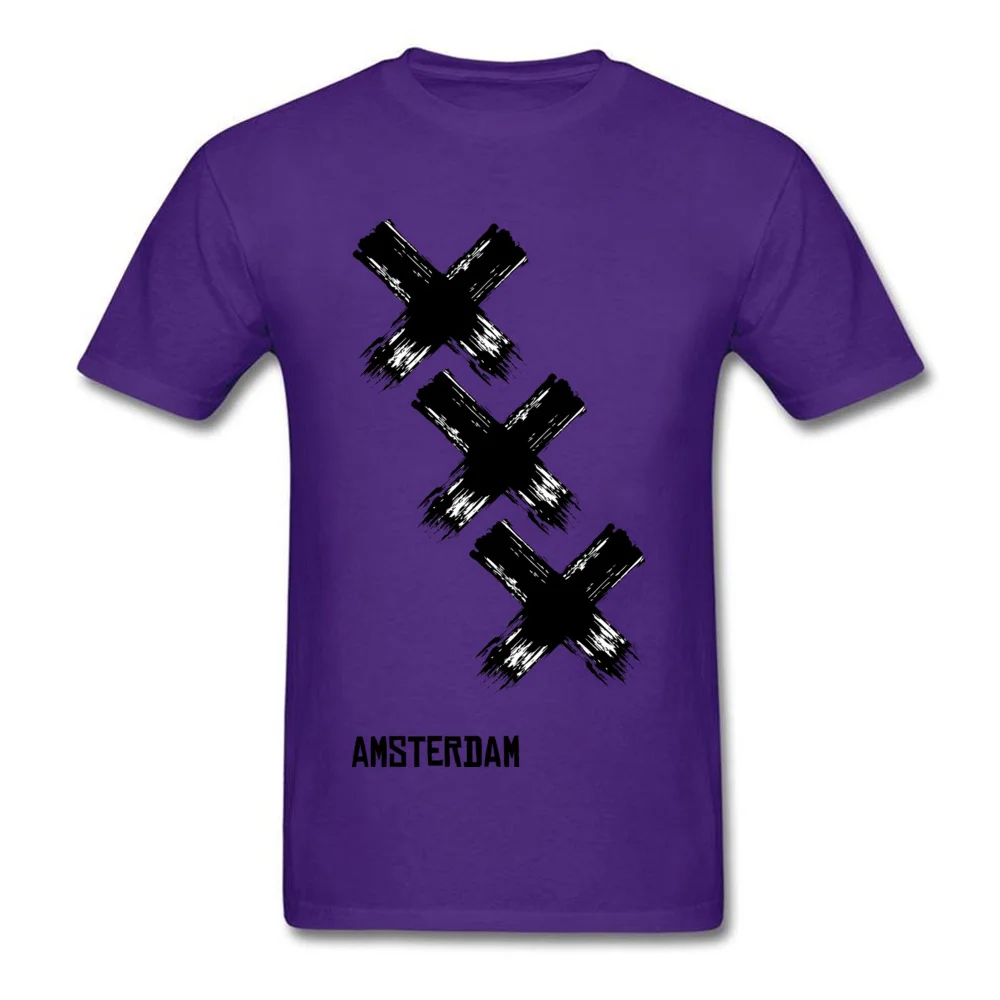 Tops & Tees Amsterdam Dry Brush Summer Discount Normal Short Sleeve 100% Cotton Crew Neck Mens T Shirts Normal Tops Tees Amsterdam Dry Brush purple