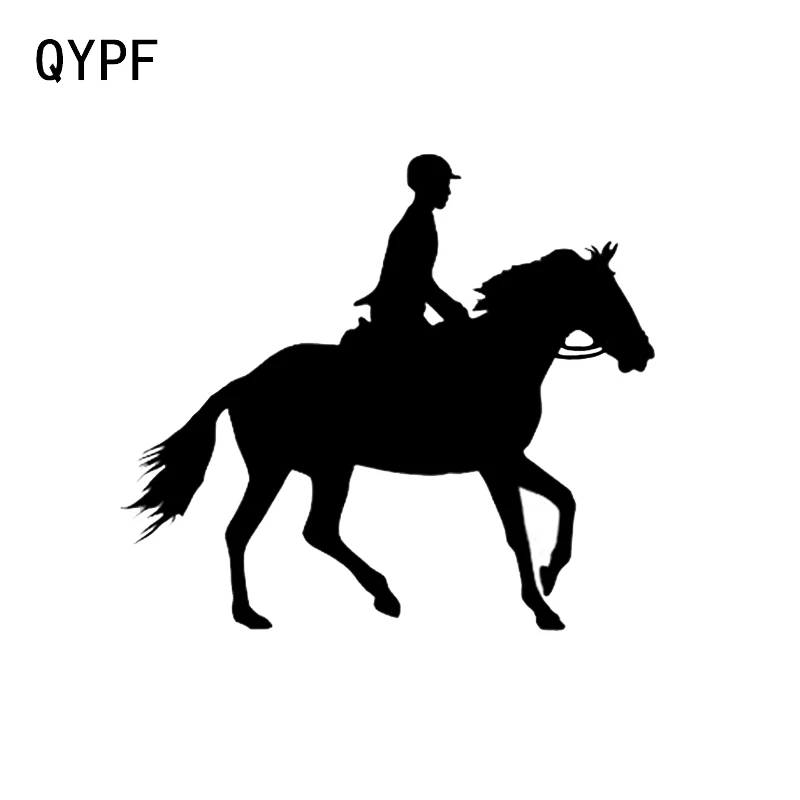

QYPF 15.1*13.4CM Coolest Equestrian Sport Decor Car Sticker Accessories Silhouette Motorcycle C16-0906