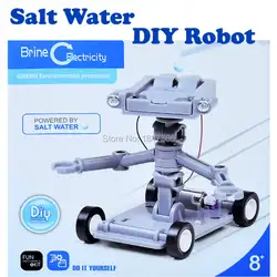 Соленой воды робот комплект самоорганизующихся Блоки Зеленый защиту окружающей среды наука модель комплект развивающие игрушки робота