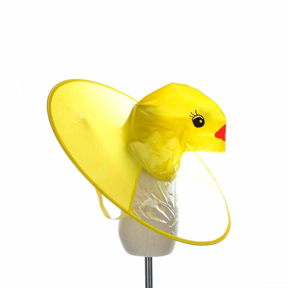 1 Pcs Children Transparent Raincoat Poncho Funny Little Yellow Duck