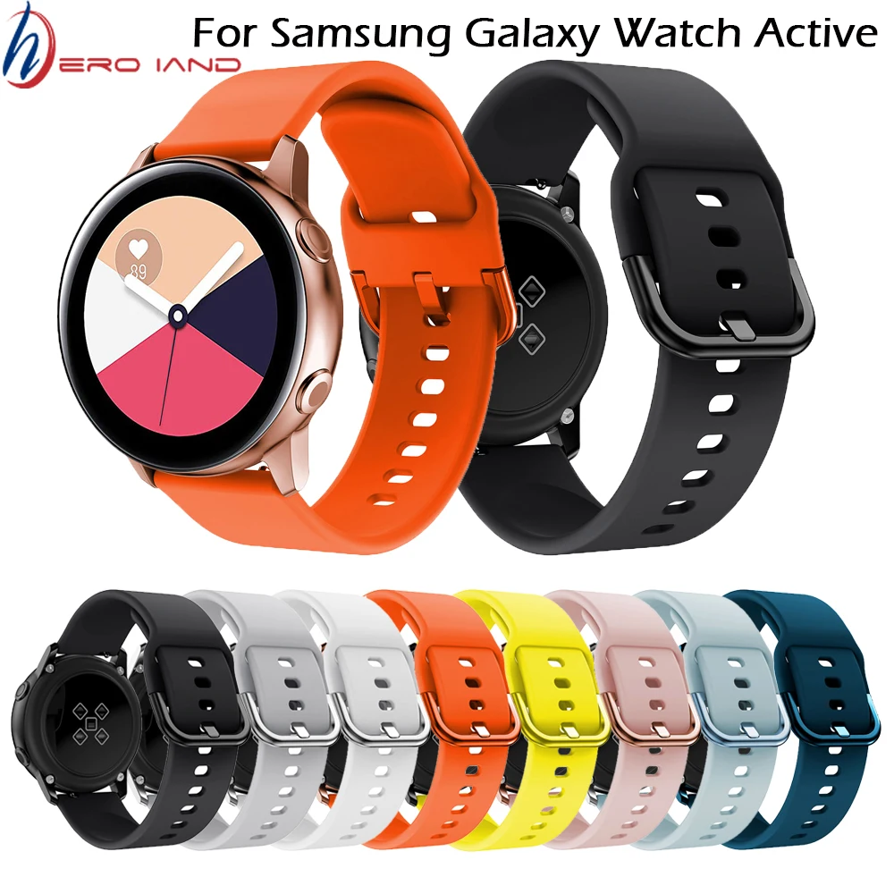 

Hero Iand 2019 Newest Sports Soft Silicone Replacement Band Strap for Samsung Galaxy Watch active Correa de reloj inteligente310