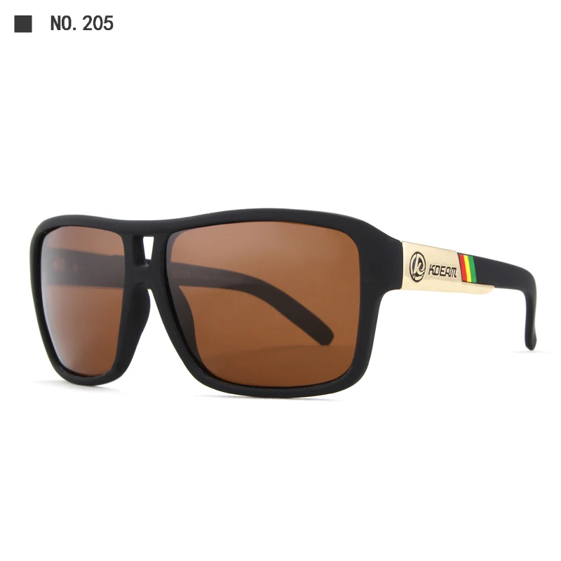 Поляризованные солнцезащитные очки для молодых парней, спортивные Брендовые мужские очки в стиле стимпанк, ударопрочные солнцезащитные очки для женщин, KDEAM CE - Цвет линз: C205