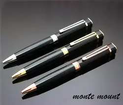 Роскошные перо черный Сталь стержень вращающиеся металлические шариковая ручка коммерческих шариковая ручка подарок канцелярские