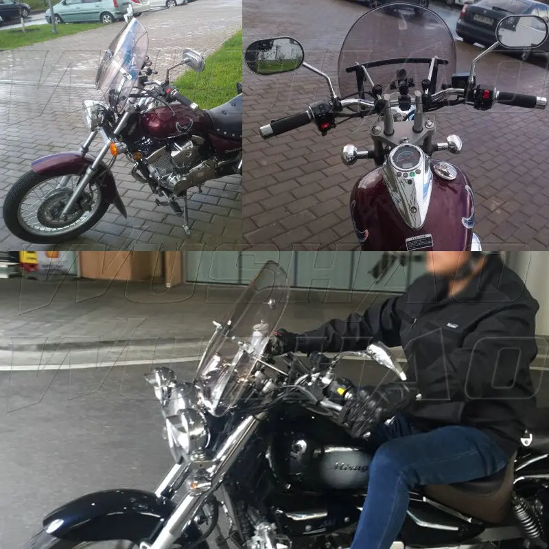 Лобовое стекло мотоцикла для Yamaha V Star 650 950 Virago 1000 1100 Vmax 1700 с рулем 7/8 &quotи 1&quot|windshield
