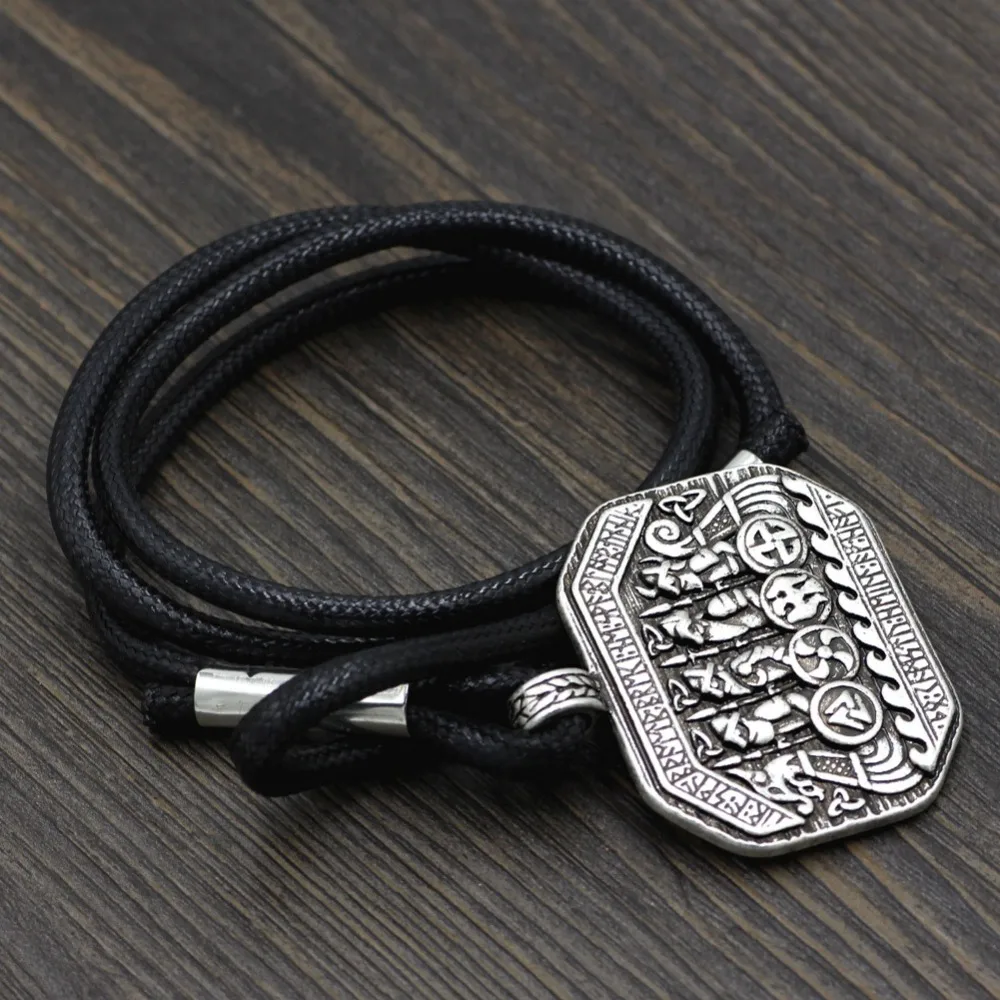 Мужские руны для защиты кораблей викингов вороны символы браслет пиратский