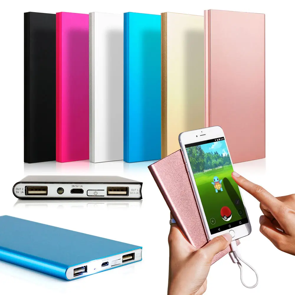 Portable Charger 10000mAh Power Bank External Battery Pack Charger Dual USB Output Powerbank Bateria Externa