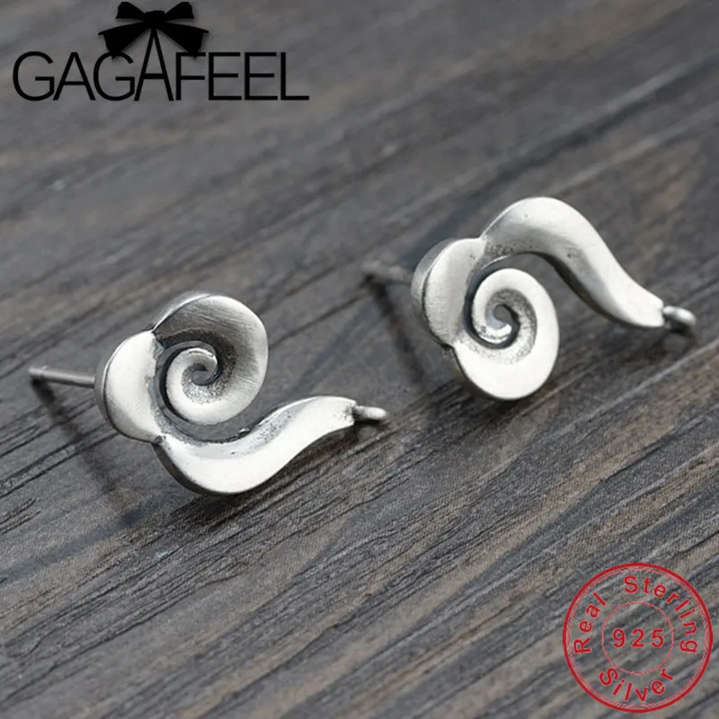 

GAGAFEEL Silver Women Stud Earrings 925 Sterling Silver Cloud Shape Earrings for Ladies High Quality Accessories