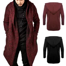 SHUJIN, мужские толстовки с капюшоном, черные, в стиле хип-хоп, мантия, толстовки, модная куртка с длинными рукавами, плащ, мужские пальто, верхняя одежда, Лидер продаж