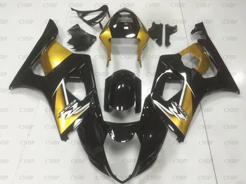 

GSXR1000 2004 Fairings GSX-R1000 2003 - 2004 K3 Black Gold Fairings GSXR1000 03 Bodywork