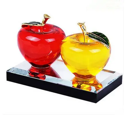 1 шт. автомобильный стеклянный флакон для духов в форме яблока parfum voiture Fengshui