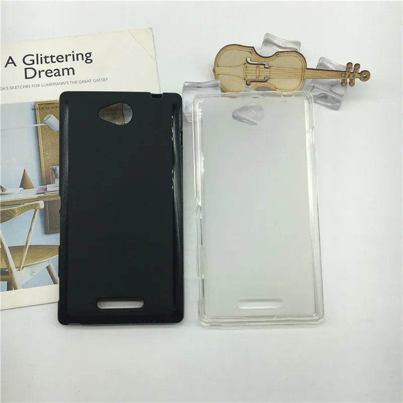 

Soft Silicone Protective Back Cover Cases for Sony Xperia C S39H C2305 TPU Mobile Phone Case Black Para Coque