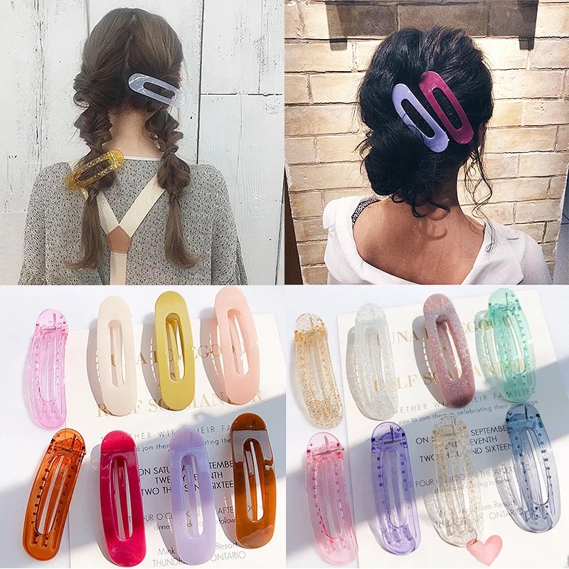 

Japanese and Korean 11.5cm Side clip Hair accessories Big clip Wild Duckbill clip Japanese Girl heart 1 piece Jelly