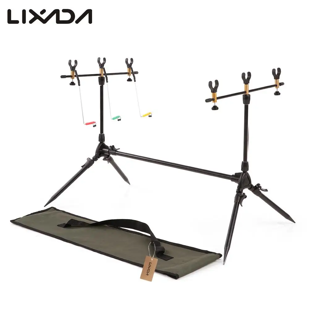 LIXADA Adjustable Retractable Carp Fishing Rod Pod Stand Holder Fishing  Pole Pod Stand Fishing Tackle Pesca Accessories