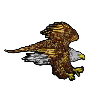 

Embroidered Eagle Patches Iron Patch Clothing Jacket Sew Applique Locomotive Badge for Backpacks Clothes large Stickers Iron on