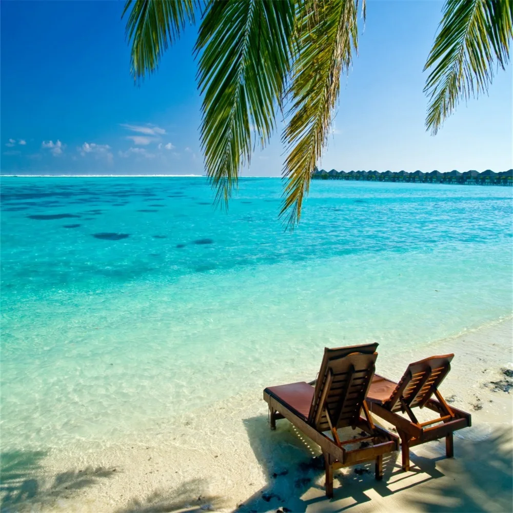 Laeacco Sand Beach Chaise Portrait Scene Party Photography Backdrops Customized Photographic Backgrounds For Photo Studio | Электроника