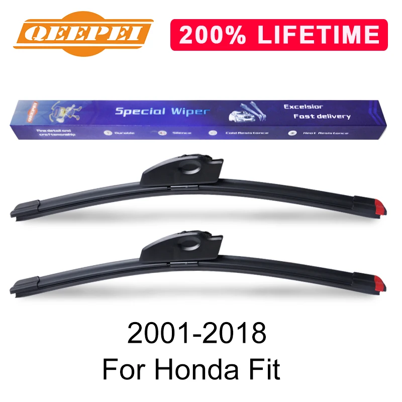 QEEPEI Replace Wiper Blade For Honda Fit 2001 2018 Silicone Rubber