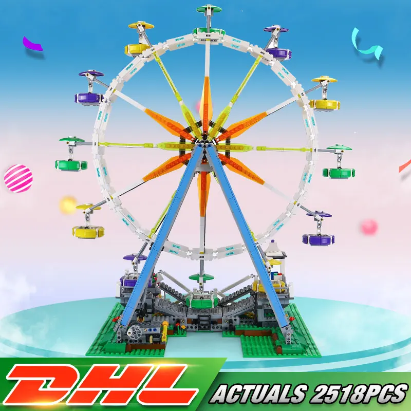 

DHL Ferris Wheel 2478Pcs City Expert Ferris Wheel Model Building Kits Blocks Bricks Kid Toys Model Toys Gifts