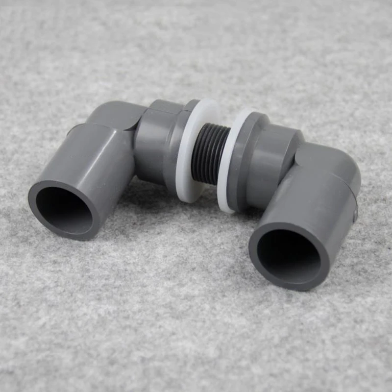 

25mm Inner Diameter Long Type Elbow PVC Inlet Outlet Joint Pipe Fitting Connector For Aquarium Fish Water Tank