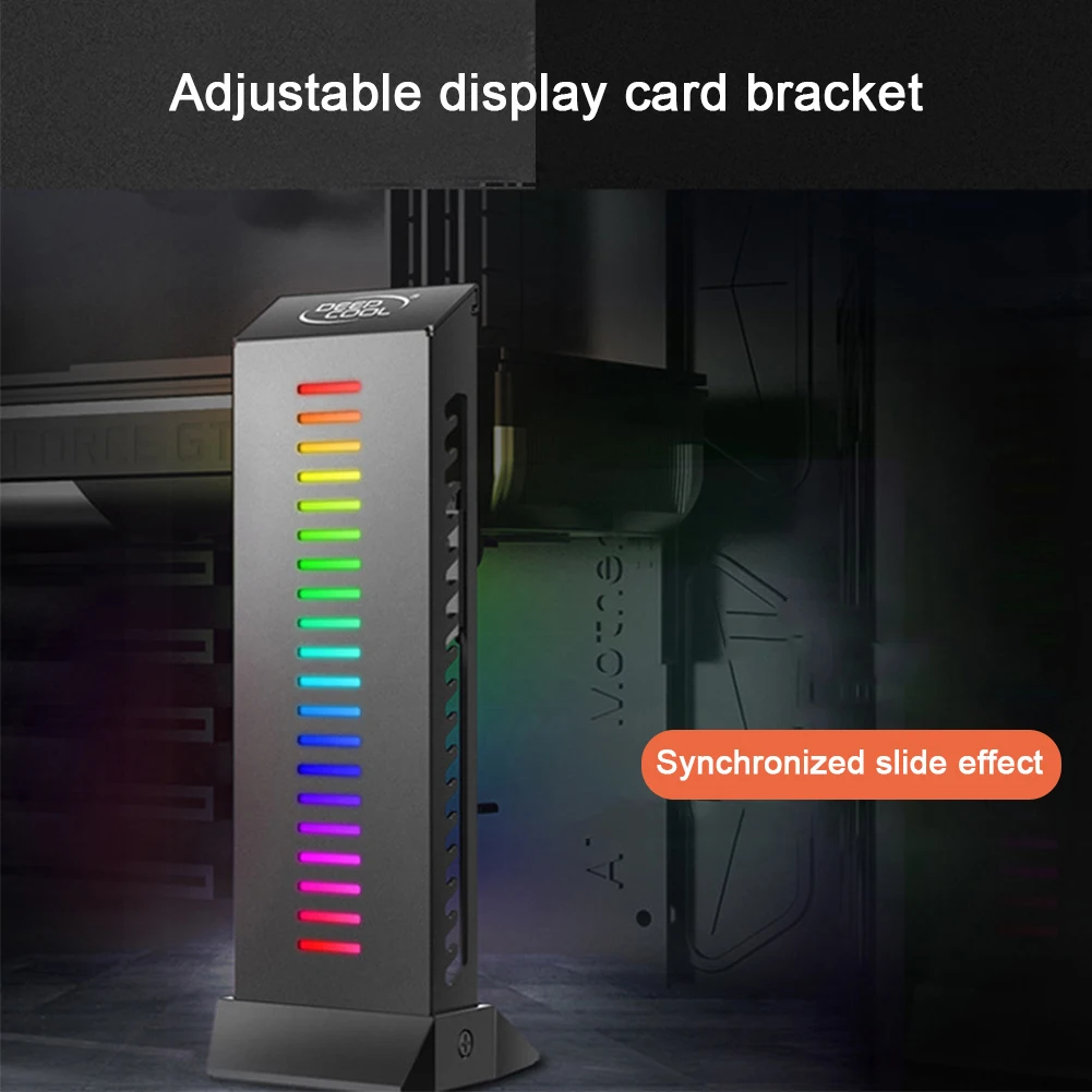 

GH01 ARGB GPU Stand Graphics Card Holder Flexible Addressable Adjustable Heavy Duty Wire Hiding Bracket Computer Accessories