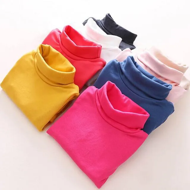 Winter Kids T Shirt Full Sleeved Boys Girls Shirts High Necked Baby Top Tees Winter Kids T Shirt Full Sleeved Boys Girls Shirts High Necked Baby Top Tees