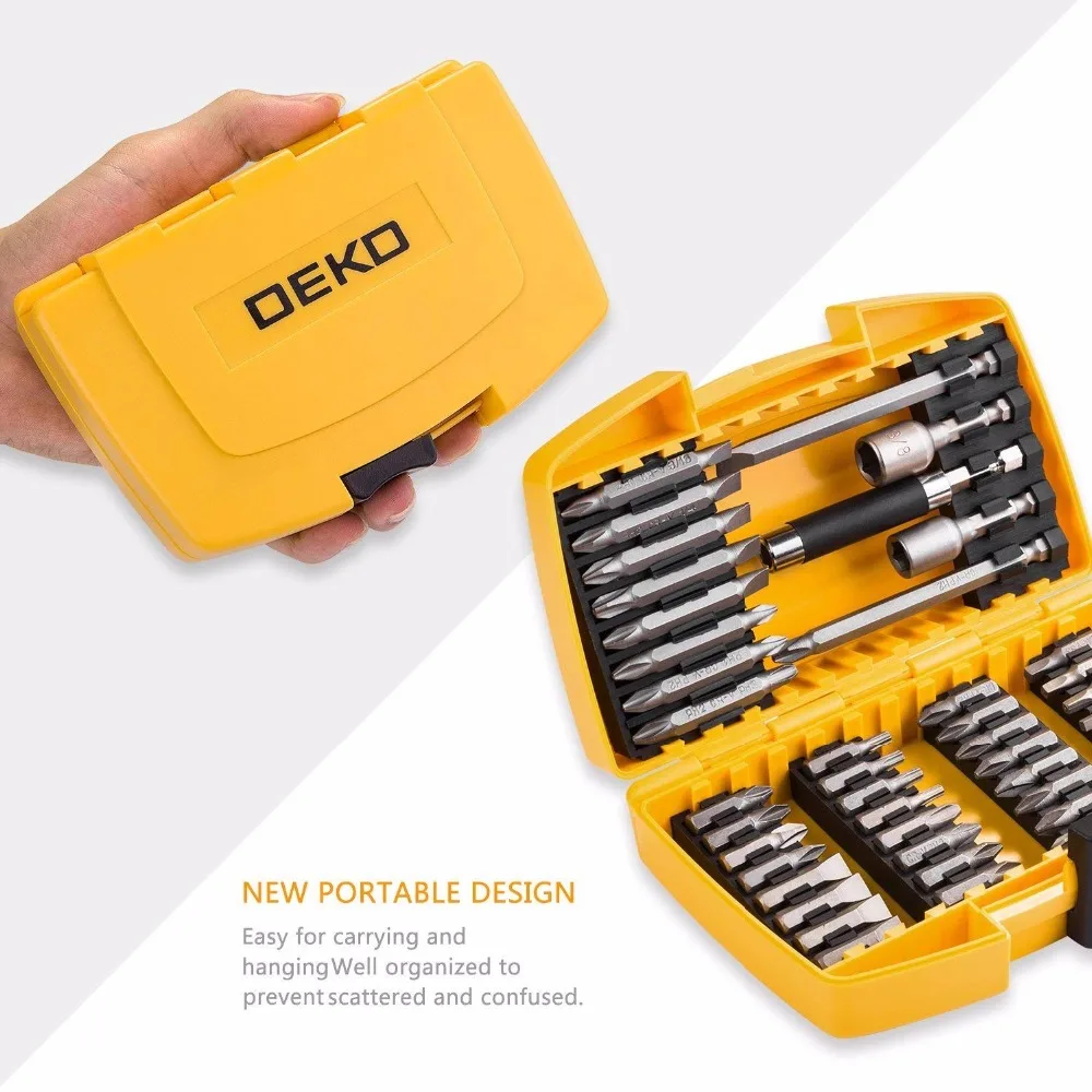 DEKO PPTZ46 Hand Tool Kit 46pcs Phillips/Slotted/Torx Bits Screwdriver Set With Magnetic Multi Tool Home Appliance Repair DEKO PPTZ46 Hand Tool Kit 46pcs Phillips/Slotted/Torx Bits Screwdriver Set With Magnetic Multi Tool Home Appliance Repair