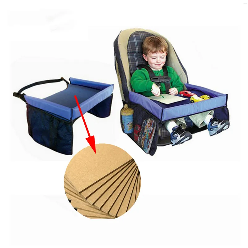 

New Baby Car Seat Tray Stroller Kids Toy Food Water Holder Desk Children Portable Table for Car New Child Table Storage 40*32cm