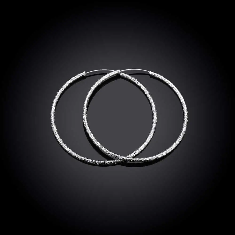 Круглые креольские большие серьги-кольца для женщин, посеребренные круглые серьги, европейский бренд, модное ювелирное изделие, подарок