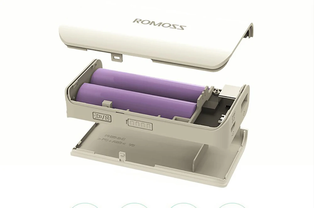 ROMOSS Sense 2S Powerbank 5000mAh 5V/2.1A External Battery for iphone 6s xiaomi power bank Battery Pack with LED Flashlight