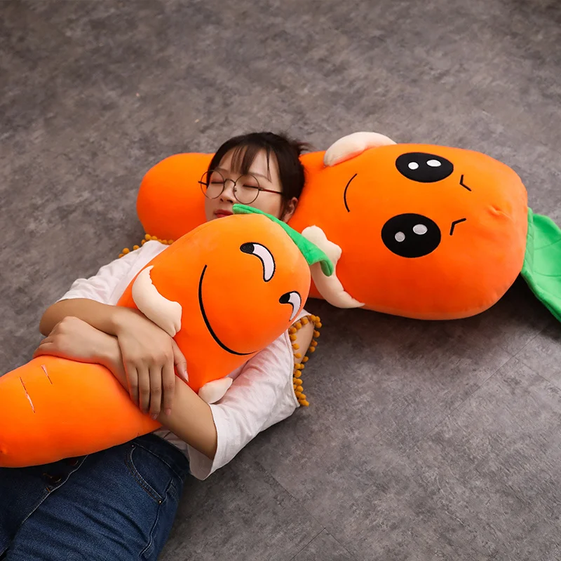 Плюшевая морковка Kawaii оранжевая Подушка мягкая морковь мультфильм