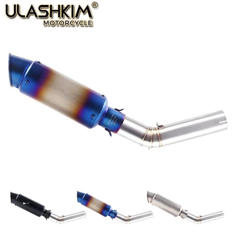 Motorcycle Full Exhaust Middle Link Pipe Slip On For Suzuki GSXR600