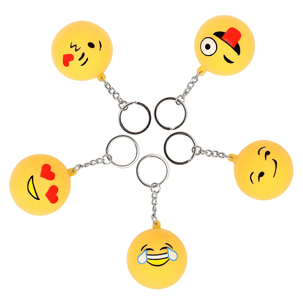 Keychain Car Key Ring Auto Accessories Emoji Fashion Keyring Keyfob